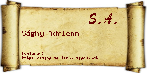 Sághy Adrienn névjegykártya